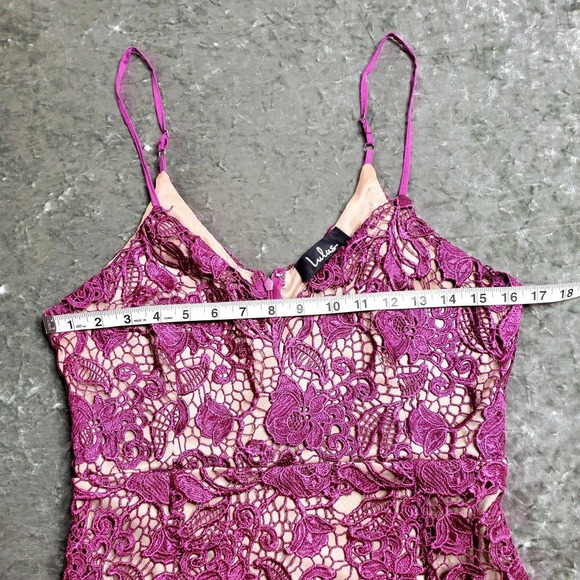 Lulu's Back To You Magenta Lace Bodycon Dress - Picture 5 of 9